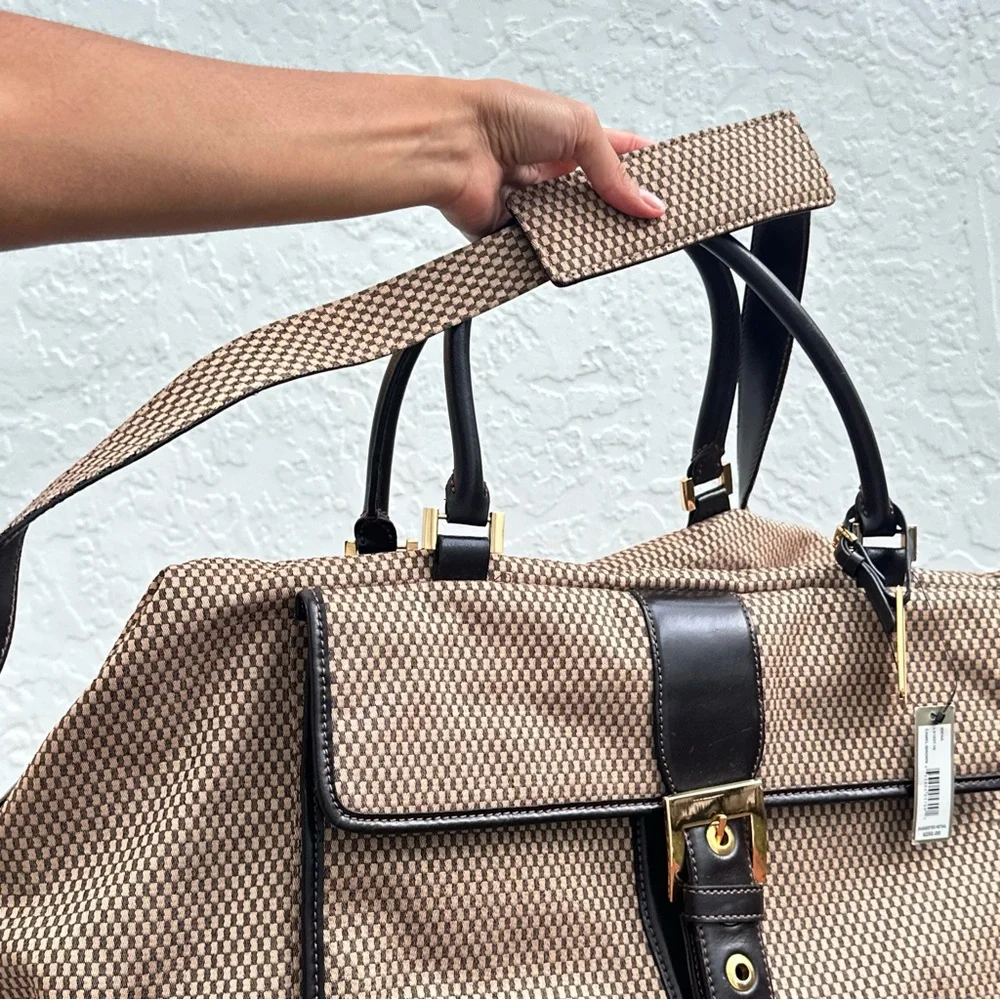 Adrienne Vittadini Tan and Black Men's Briefcase